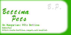 bettina pets business card