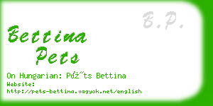 bettina pets business card